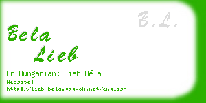 bela lieb business card